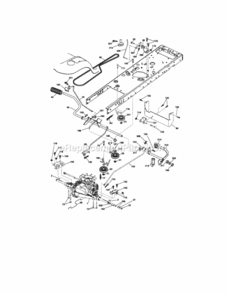 Page D Diagram and Parts List for  Craftsman Lawn Tractor