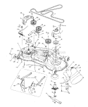 Mower Deck Diagram and Parts List for  Craftsman Lawn Tractor
