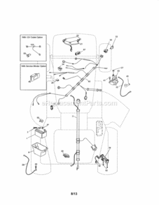 Page A Diagram and Parts List for  Craftsman Lawn Tractor