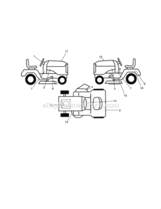 Page I Diagram and Parts List for  Craftsman Lawn Tractor