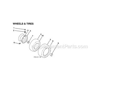 Page J Diagram and Parts List for  Craftsman Lawn Tractor