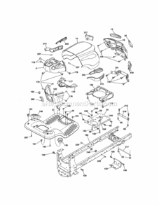 Chassis Diagram and Parts List for  Craftsman Lawn Tractor