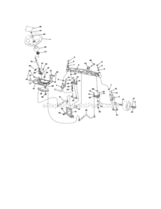 Steering Diagram and Parts List for  Craftsman Lawn Tractor