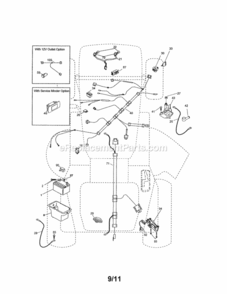 Page A Diagram and Parts List for  Craftsman Lawn Tractor