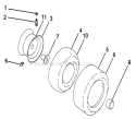 Wheels And Tires Diagram and Parts List for  Craftsman Lawn Tractor