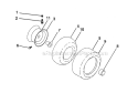 Wheels And Tires Diagram and Parts List for  Craftsman Lawn Tractor