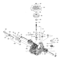 Transaxle Diagram and Parts List for  Craftsman Lawn Tractor