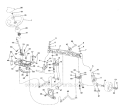 Steering Diagram and Parts List for  Craftsman Lawn Tractor
