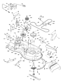 Mower Deck Diagram and Parts List for  Craftsman Lawn Tractor