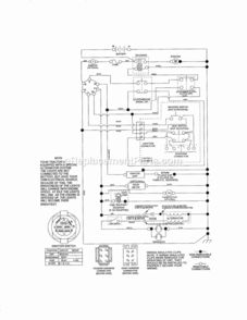 Page K Diagram and Parts List for  Craftsman Lawn Tractor