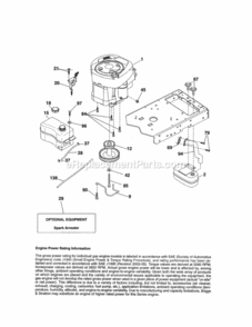 Page D Diagram and Parts List for  Craftsman Lawn Tractor