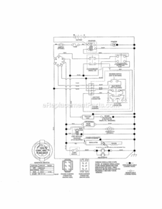 Page K Diagram and Parts List for  Craftsman Lawn Tractor