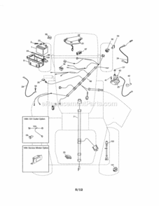 Page A Diagram and Parts List for  Craftsman Lawn Tractor