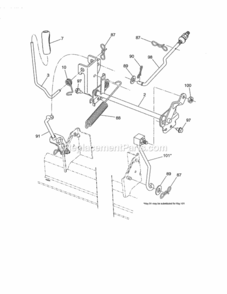 Page J Diagram and Parts List for  Craftsman Lawn Tractor