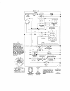Page K Diagram and Parts List for  Craftsman Lawn Tractor