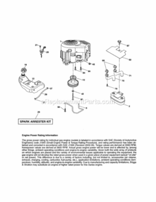 Page D Diagram and Parts List for  Craftsman Lawn Tractor