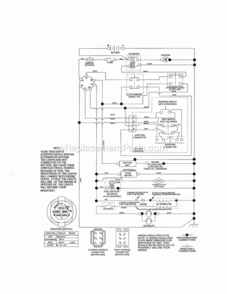 Page K Diagram and Parts List for  Craftsman Lawn Tractor