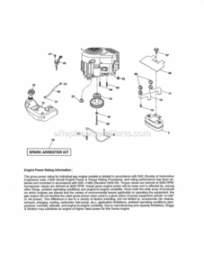 Page D Diagram and Parts List for  Craftsman Lawn Tractor