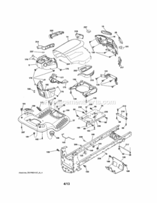 Page B Diagram and Parts List for  Craftsman Lawn Tractor