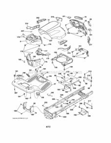 Page B Diagram and Parts List for  Craftsman Lawn Tractor