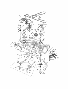 Page F Diagram and Parts List for  Craftsman Lawn Tractor