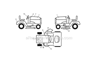 Page I Diagram and Parts List for  Craftsman Lawn Tractor