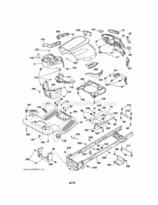 Page B Diagram and Parts List for  Craftsman Lawn Tractor