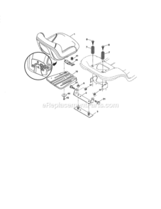 Page F Diagram and Parts List for  Craftsman Lawn Tractor