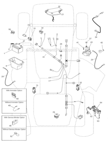 Electrical Diagram and Parts List for  Craftsman Lawn Tractor