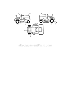 Page H Diagram and Parts List for  Craftsman Lawn Tractor