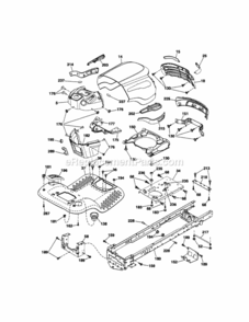 Page B Diagram and Parts List for  Craftsman Lawn Tractor