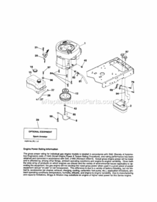 Page D Diagram and Parts List for  Craftsman Lawn Tractor
