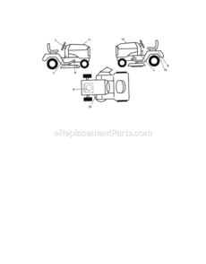 Page H Diagram and Parts List for  Craftsman Lawn Tractor