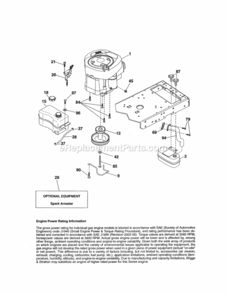 Page D Diagram and Parts List for  Craftsman Lawn Tractor