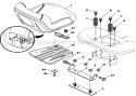 Seat Diagram and Parts List for  Craftsman Lawn Tractor