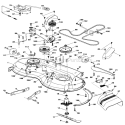 Mower Deck Diagram and Parts List for  Craftsman Lawn Tractor
