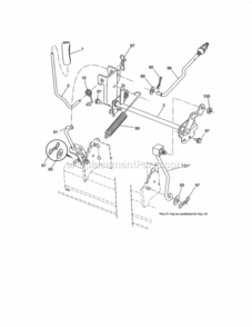 Page J Diagram and Parts List for  Craftsman Lawn Tractor