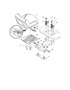 Page F Diagram and Parts List for  Craftsman Lawn Tractor