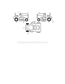 Page H Diagram and Parts List for  Craftsman Lawn Tractor