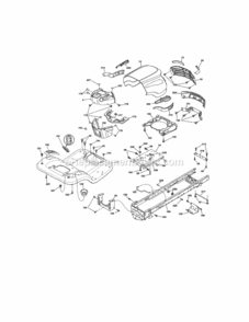 Page B Diagram and Parts List for  Craftsman Lawn Tractor