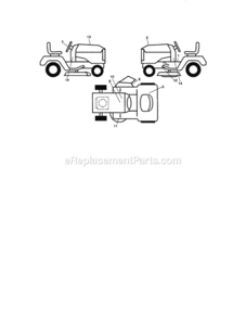 Page H Diagram and Parts List for  Craftsman Lawn Tractor