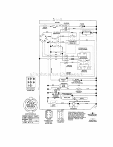Page K Diagram and Parts List for  Craftsman Lawn Tractor