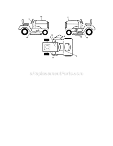 Page H Diagram and Parts List for  Craftsman Lawn Tractor