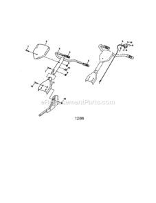 Page A Diagram and Parts List for  Craftsman Tiller