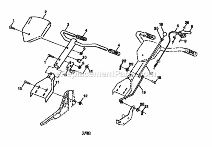 Page A Diagram and Parts List for  Craftsman Tiller