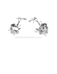 Page F Diagram and Parts List for  Craftsman Tiller