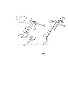 Page A Diagram and Parts List for  Craftsman Tiller
