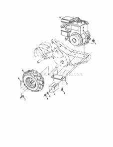Page C Diagram and Parts List for  Craftsman Tiller