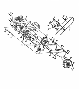 Page B Diagram and Parts List for  Craftsman Tiller
