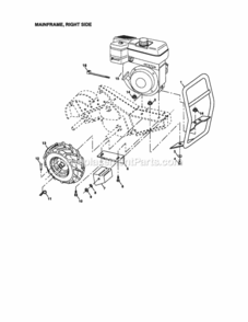 Page C Diagram and Parts List for  Craftsman Tiller